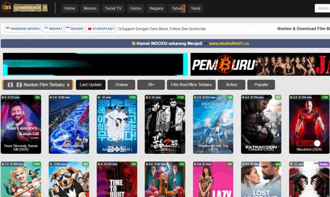 Link Situs Nonton Film Streaming Selain Indoxx1 Dan Lk21 