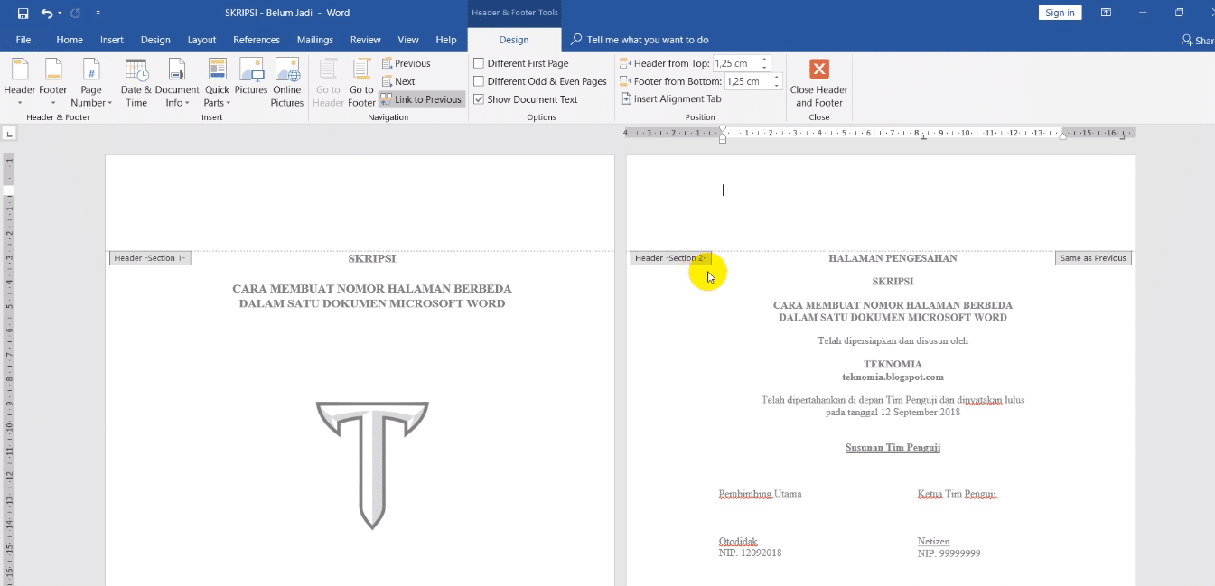 Cara Membuat Halaman Di Word Untuk Skripsi Dengan Praktis!